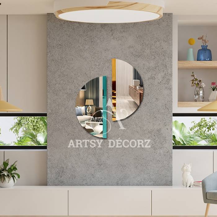 Premium  Abstract Mirror Wall Decor, 2-Piece Set