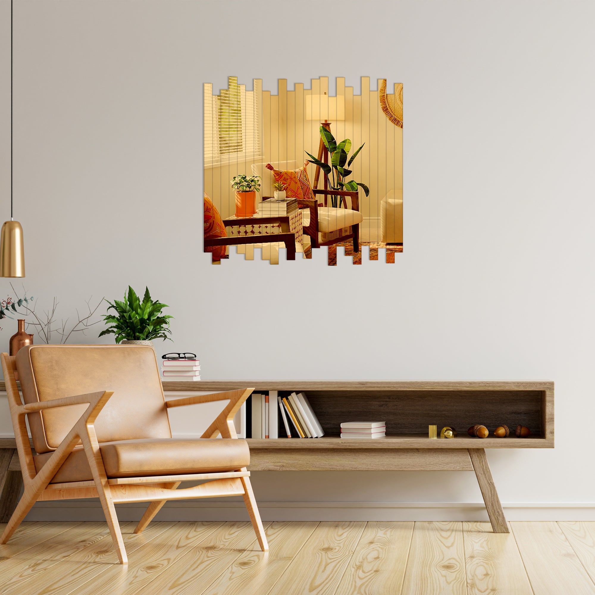 Acrylic Strips Mirror Wall Decor Stickers.