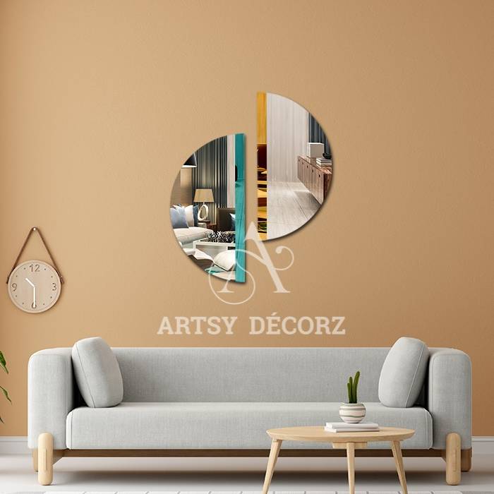 Premium  Abstract Mirror Wall Decor, 2-Piece Set