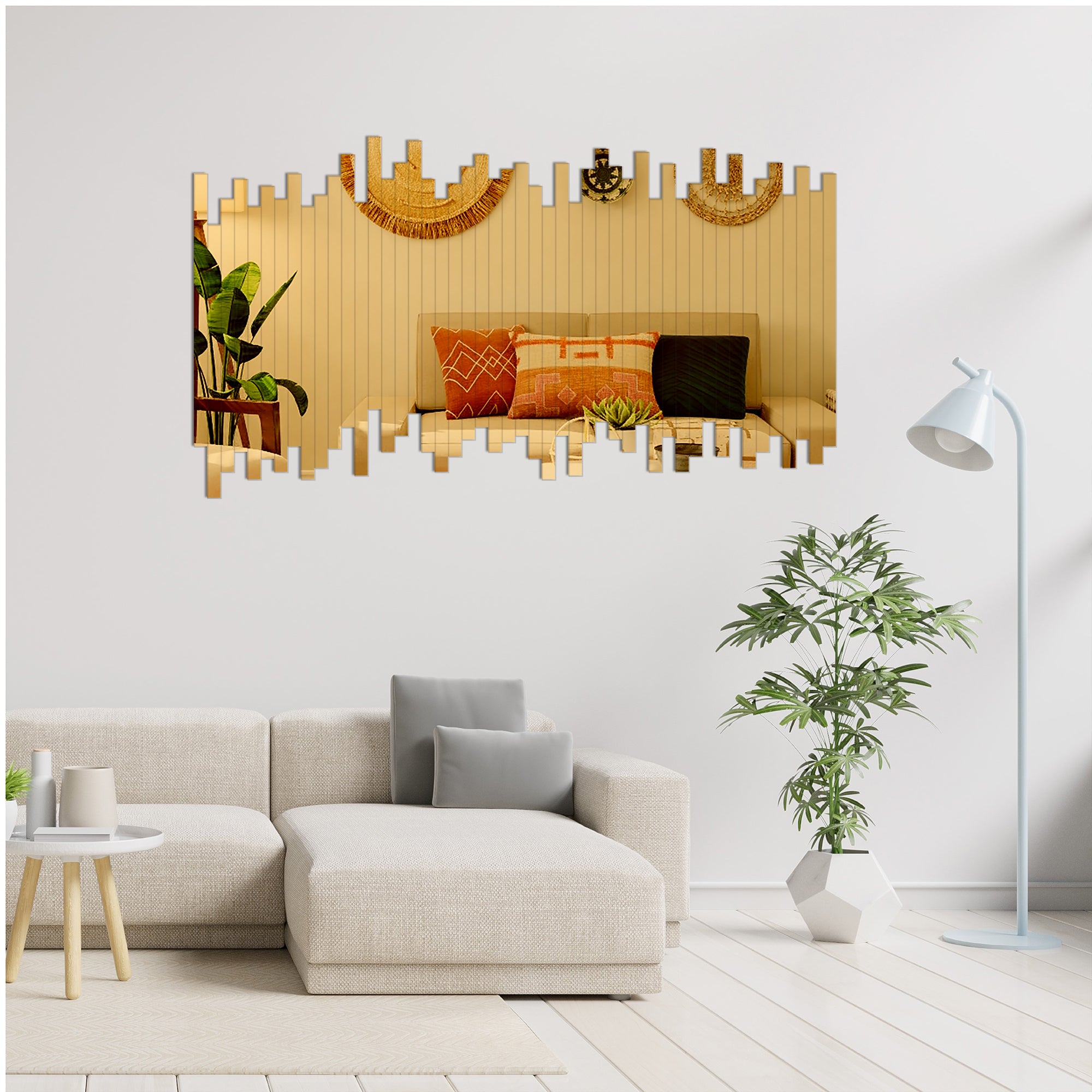 Acrylic Strips Mirror Wall Decor Stickers.