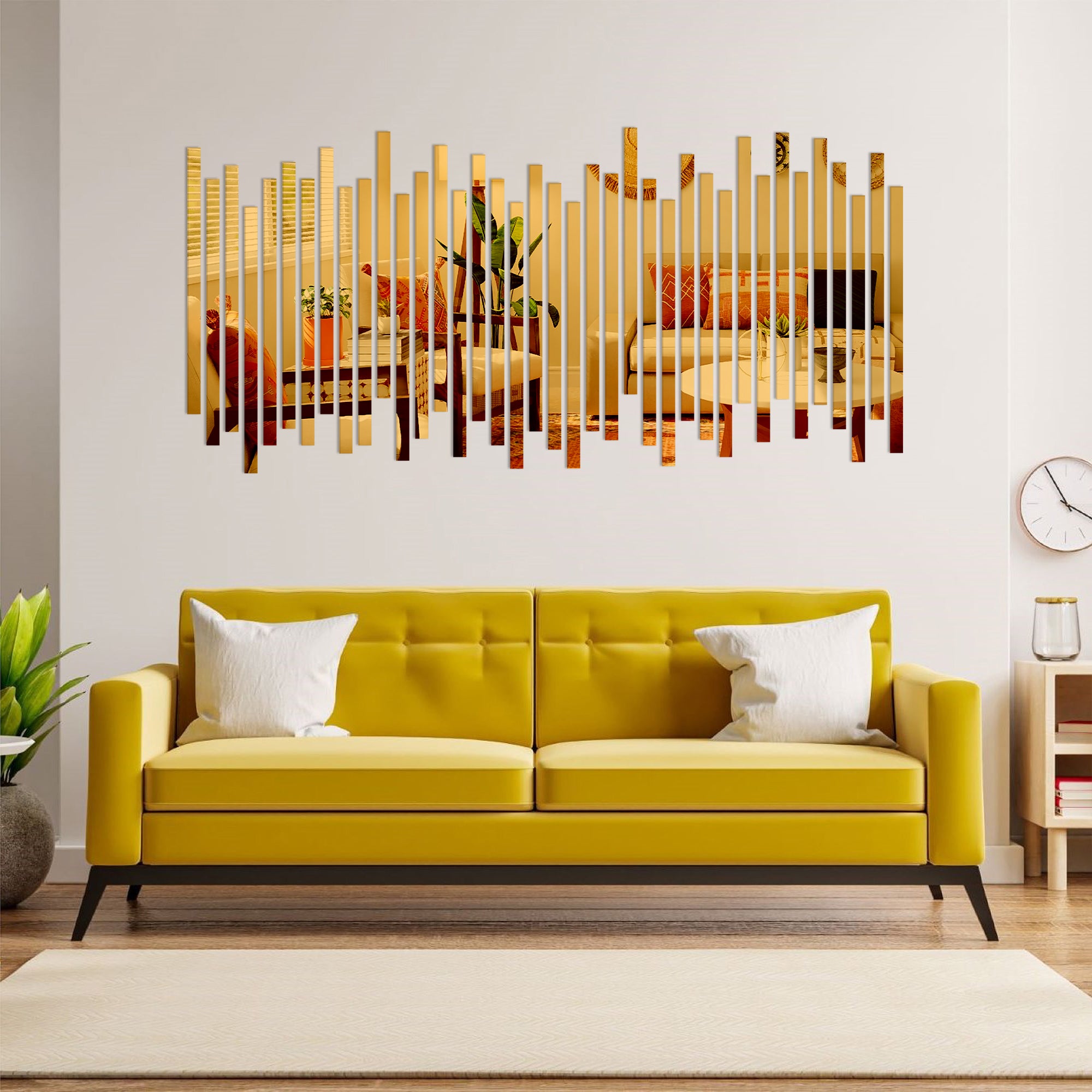 Acrylic Strips Mirror Wall Decor Stickers.
