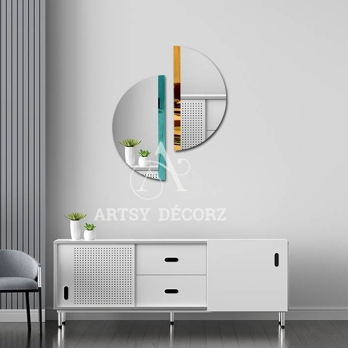Premium  Abstract Mirror Wall Decor, 2-Piece Set