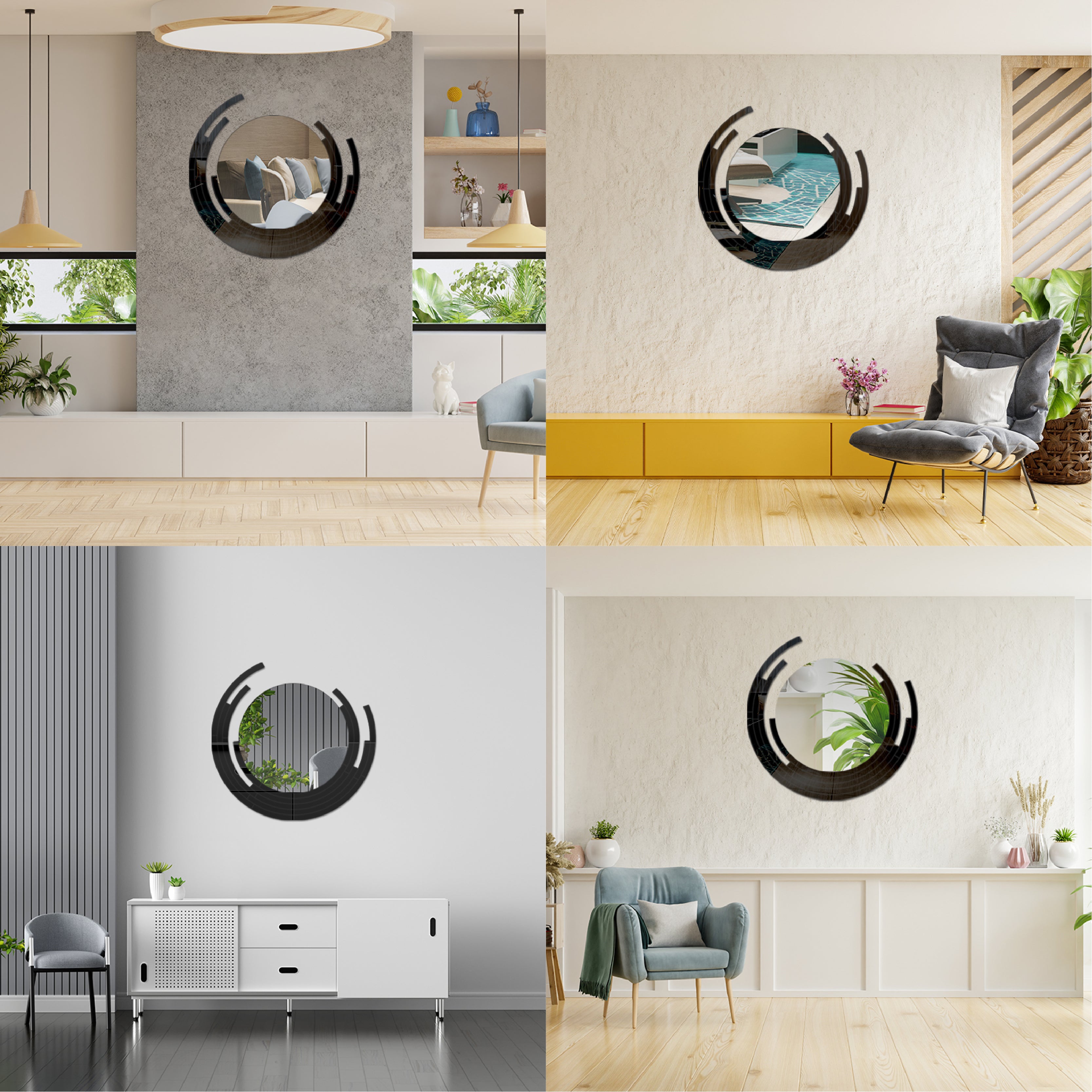 Elegant Round Mirror Wall Decor.